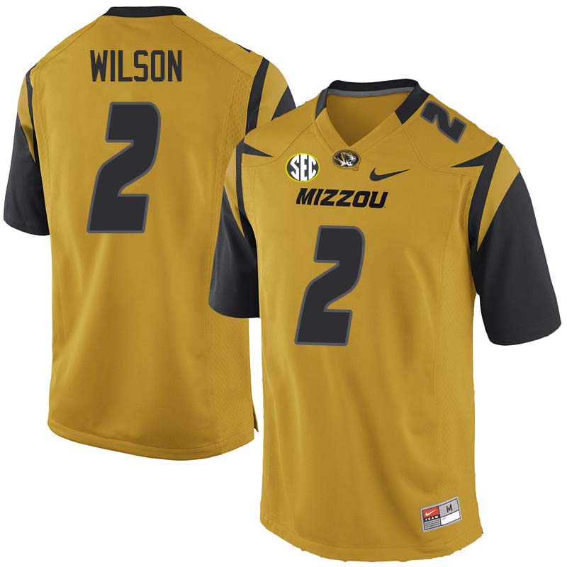 Men #2 Micah Wilson Missouri Tigers College Football Jerseys Sale-Yellow - Click Image to Close